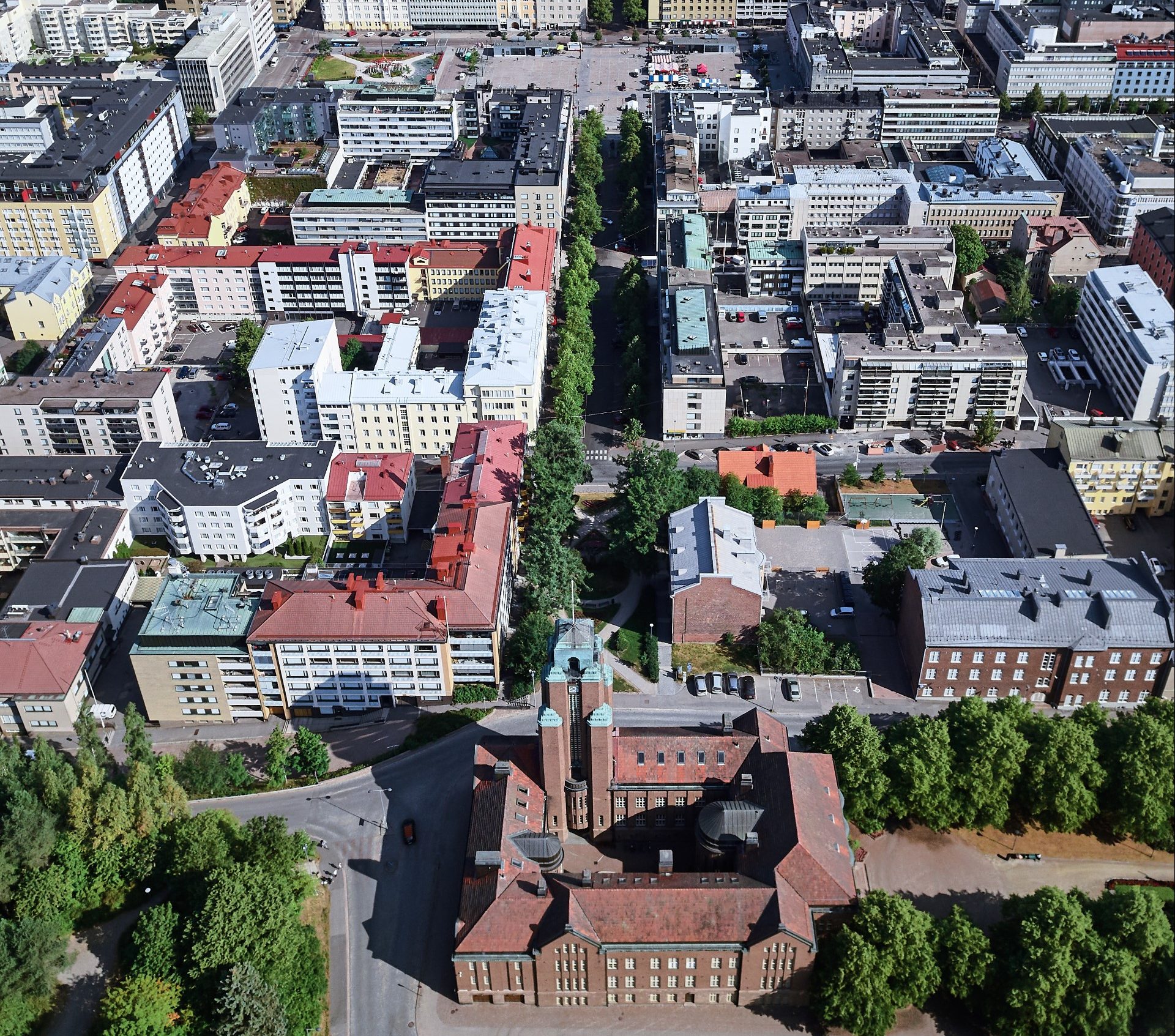 Lahden keskustan taloja.